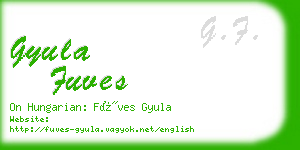 gyula fuves business card